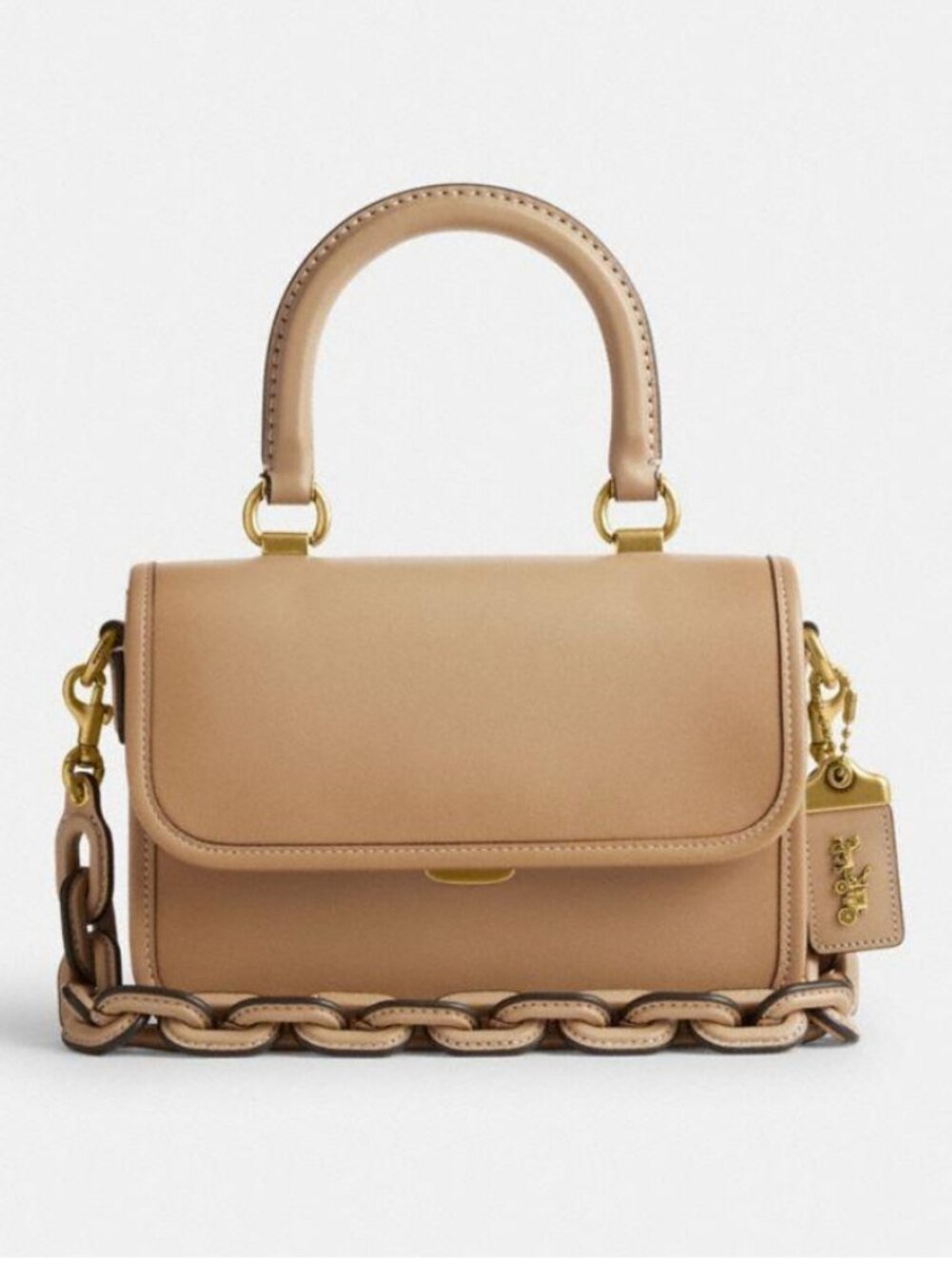 Authentic Coach Rogue Top Handle in natural